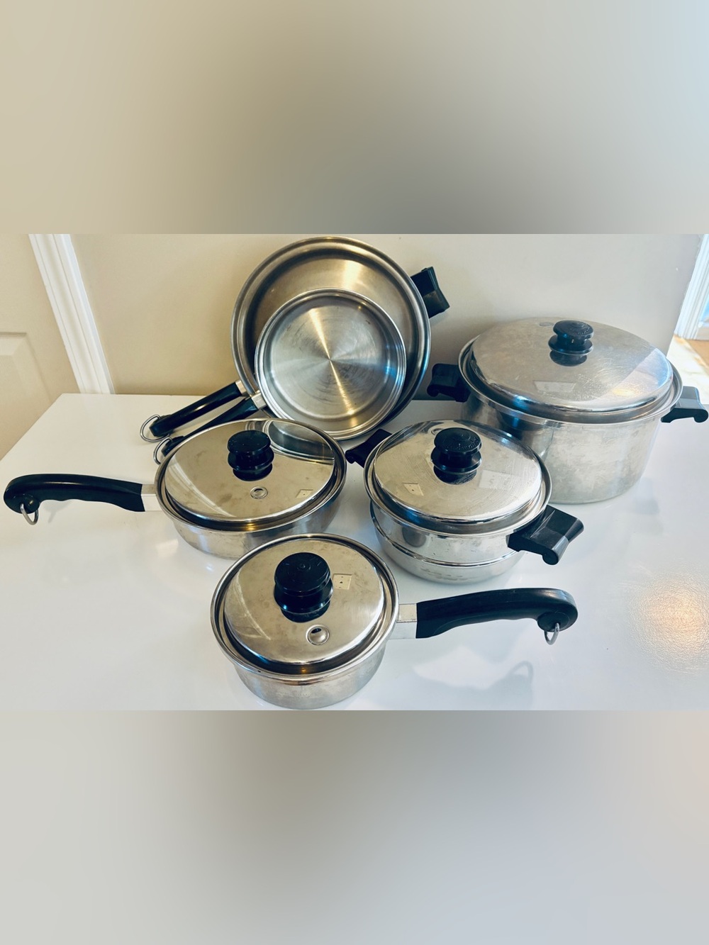 10PC Vintage Saladmaster Stainless Steel Cookware Set T-304S